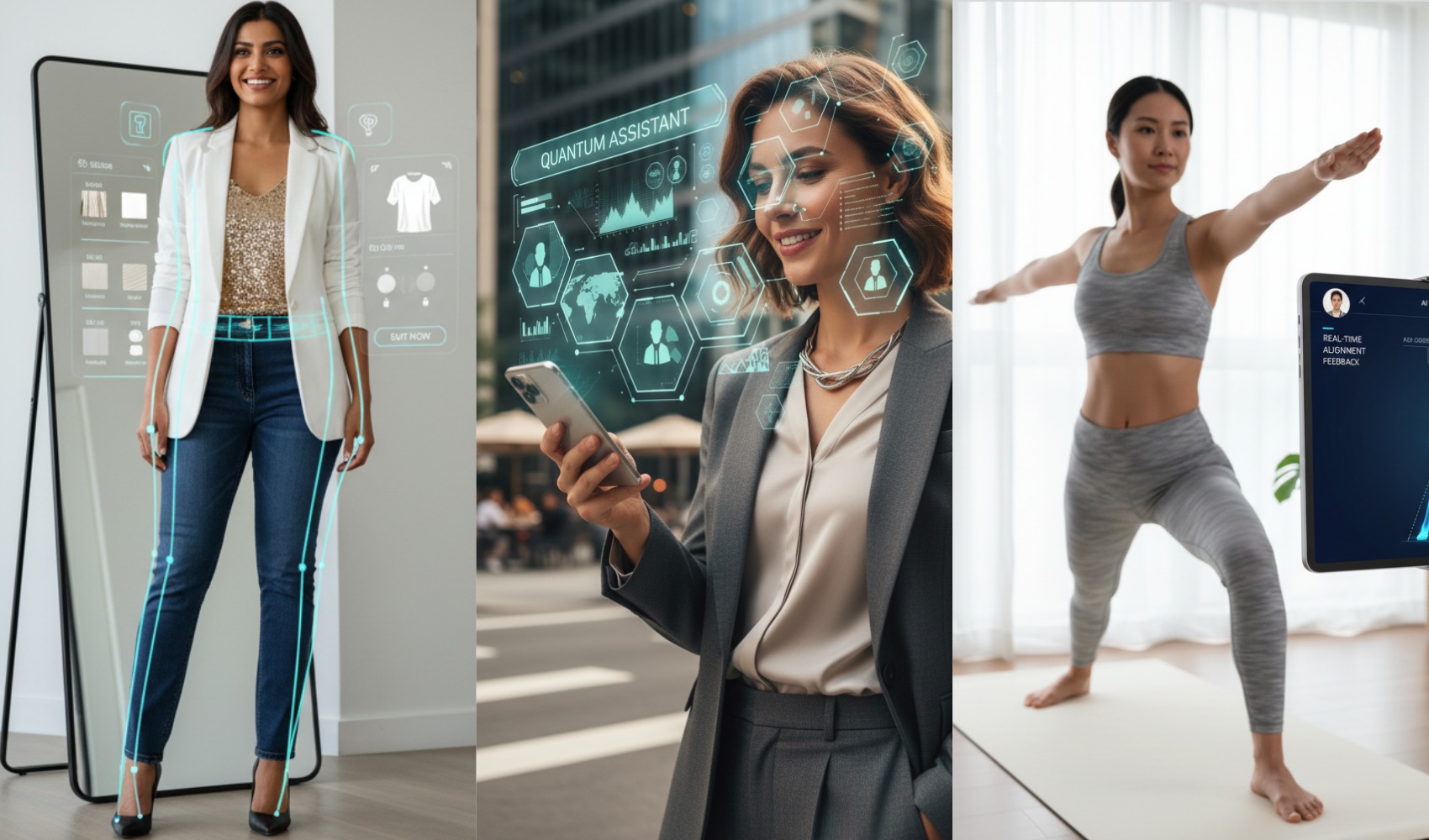 AI Fashion Advisor Helping Women Choose Outfits with Artificial Intelligence Technology