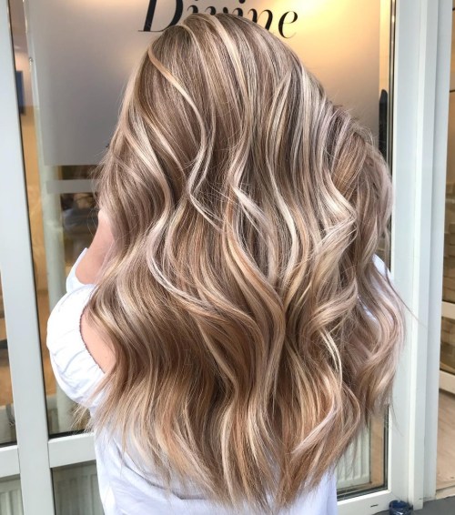 Milk Chocolate Hair with Blonde Highlights