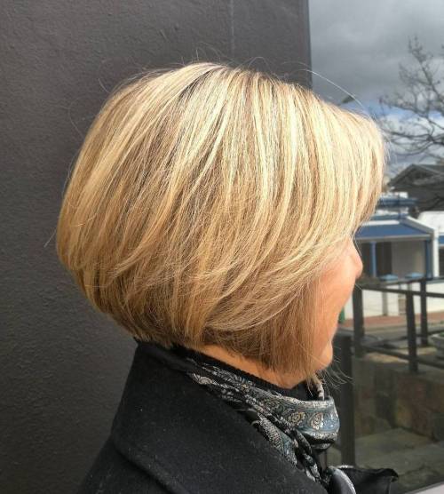 Elegant Bronde Layered Bob