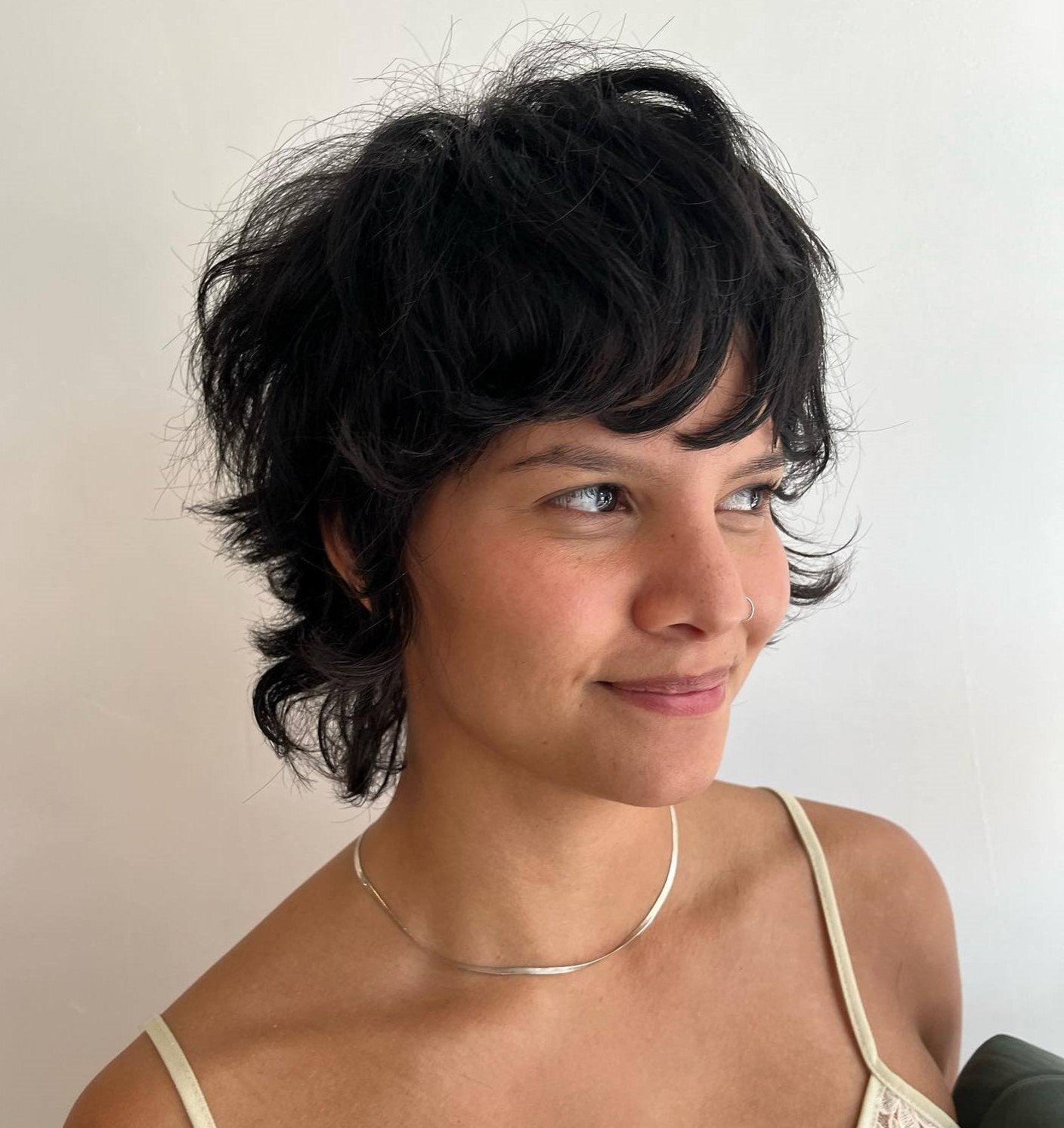 Heavily Layered Wolf Cut Neck Length Wolf Cut for Thick Hair