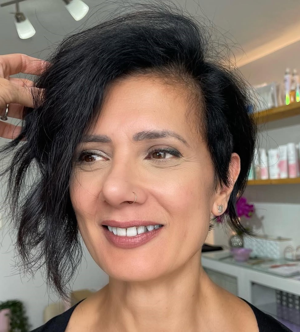 Youthful Pixie with One Side Longer