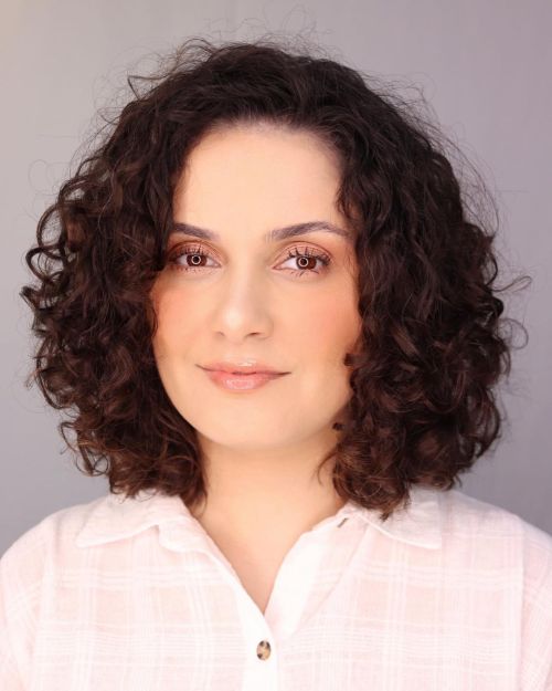 Layered Shoulder Length Cut for Curly Hair