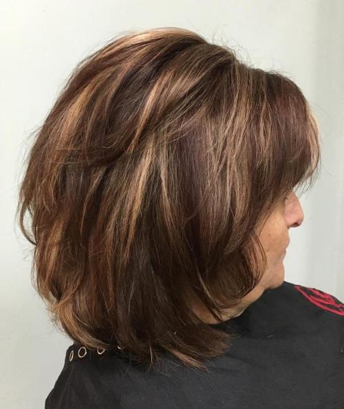 Medium Layered Brown Hairstyle