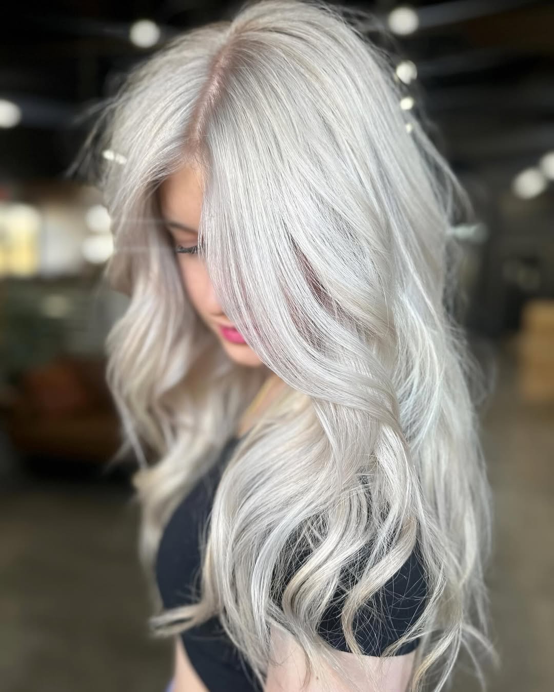 Icy Platinum Balayage