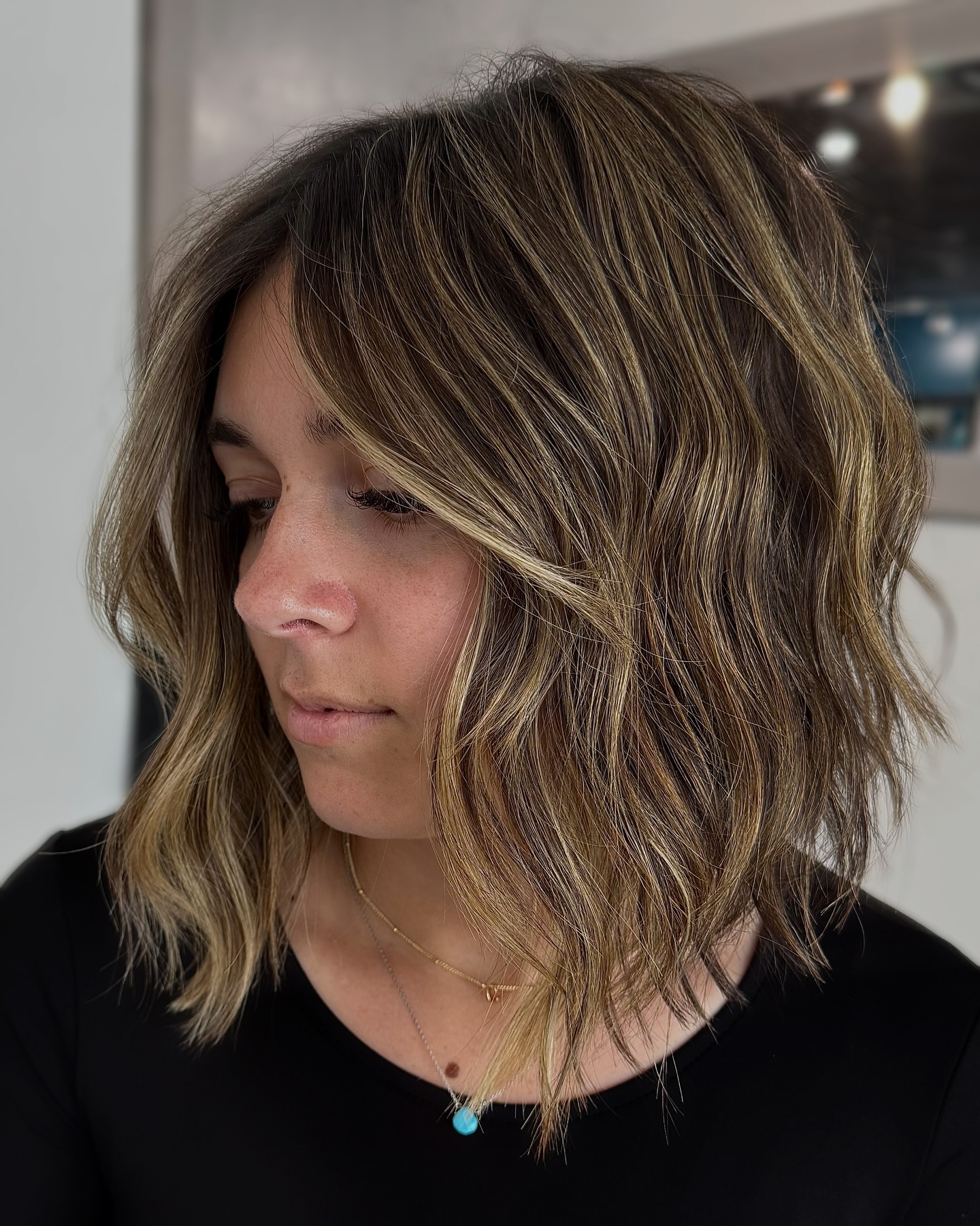 Messy Choppy Lob Hairstyle