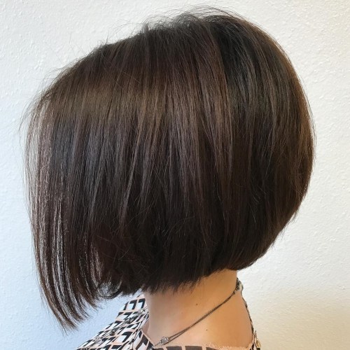 Short Dark Brown Bob Cut