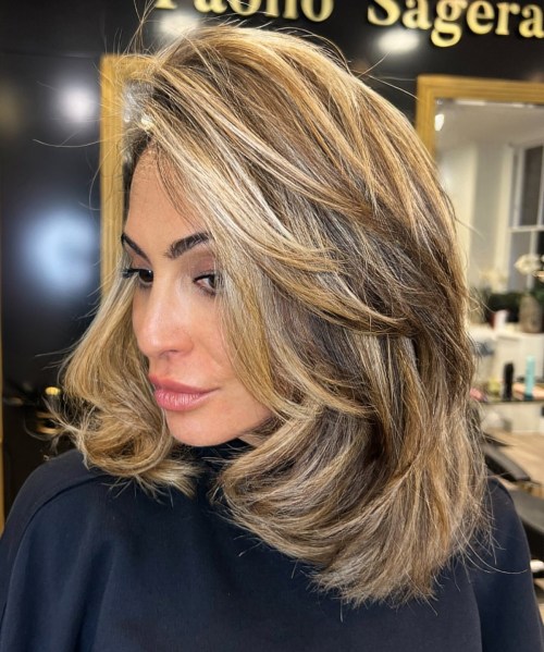 Thick Midi Cut with Angled Layers