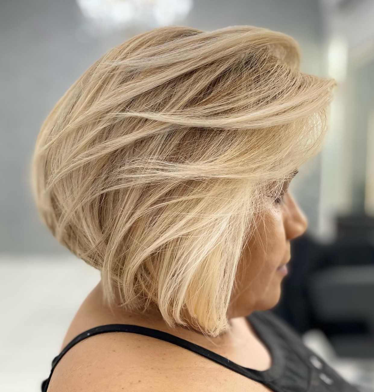 Angled Bob for Plus Size Women over