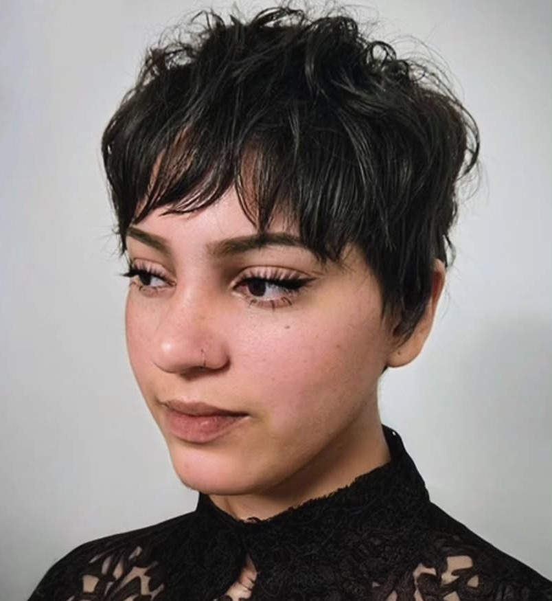 Piece-y Choppy Pixie for Thick Hair