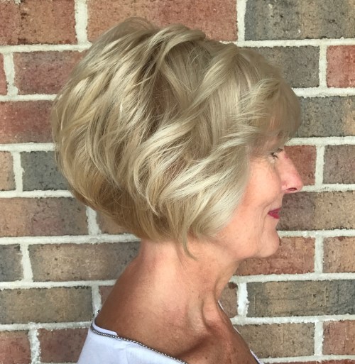 Ash Blonde Wavy Bob Over 60