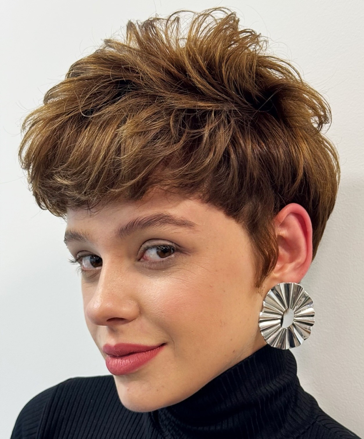 Textured Pixie for Thick Hair