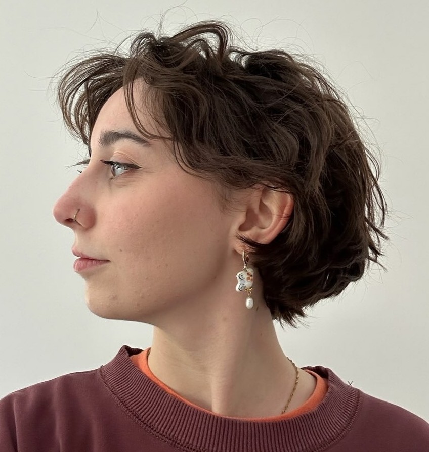 Wavy Pixie Bob for Thick Hair