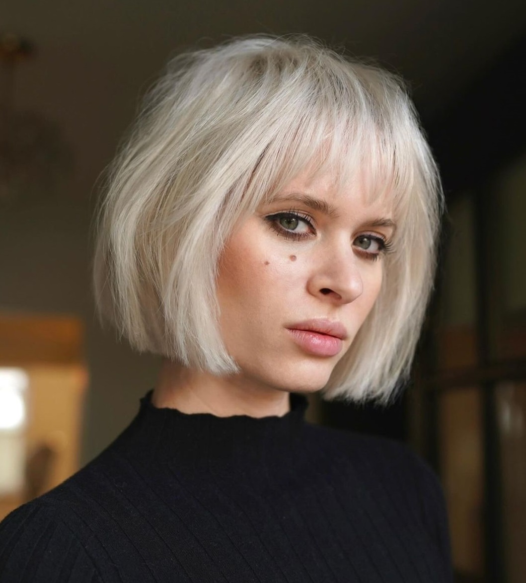 Blunt Bob With A Fringe