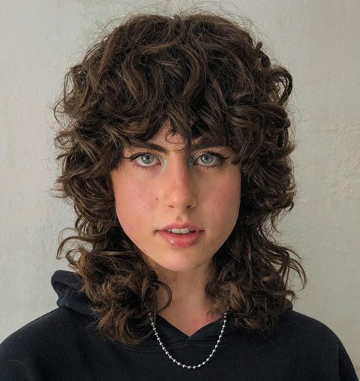 Wolf Cut Mullet for Naturally Curly Hair
