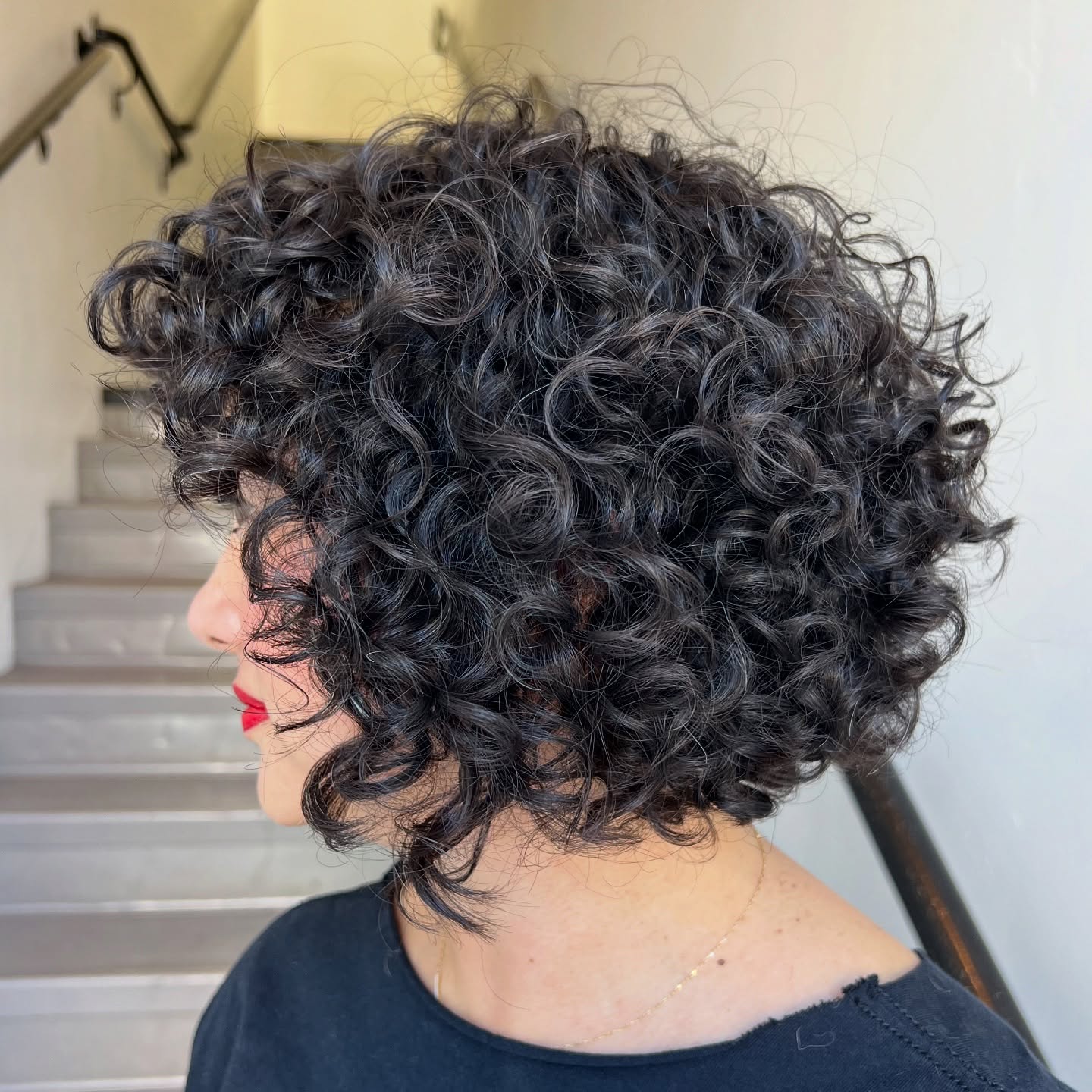 Bob for Thin Gray Curly Hair