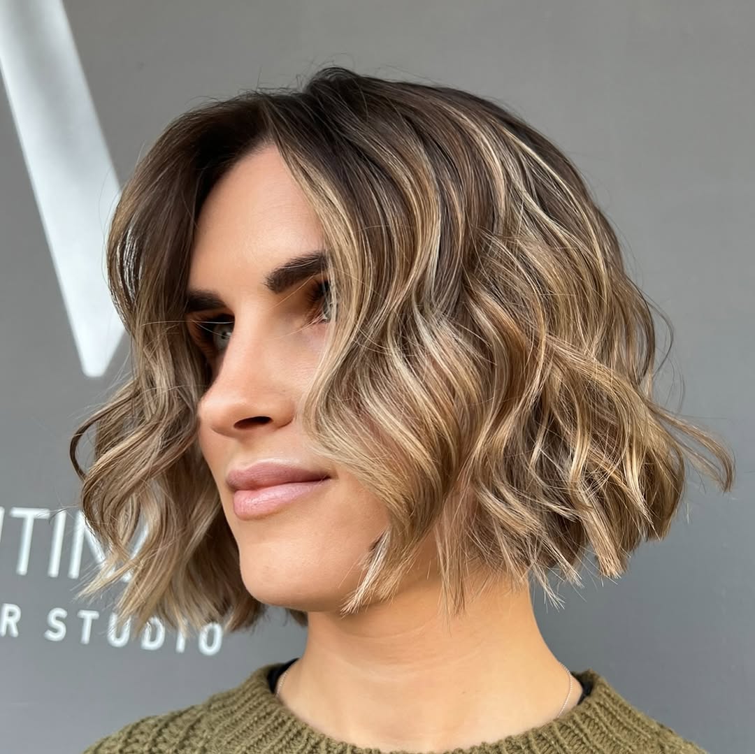 Tousled Bob for Wavy Hair