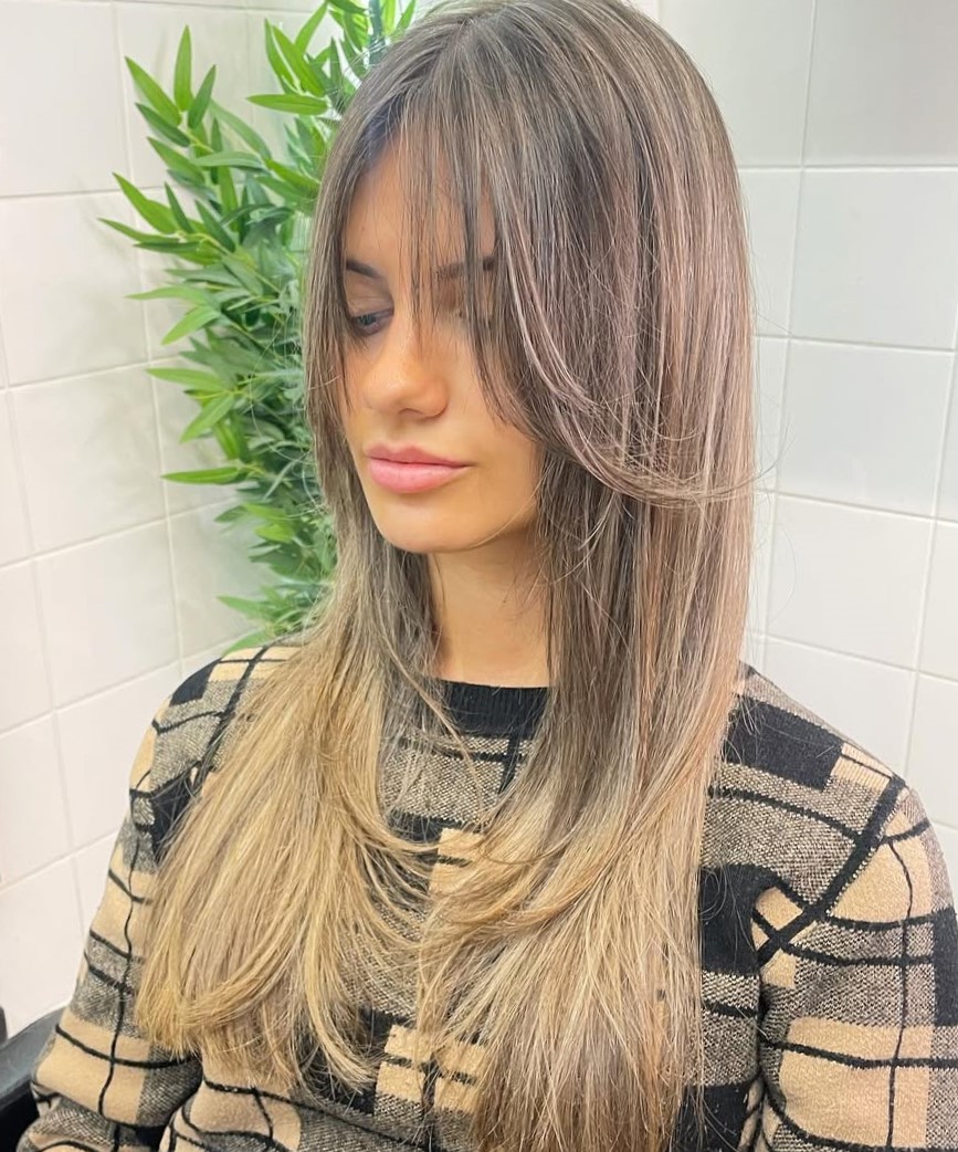 Long Feathered Cut for Fine Hair