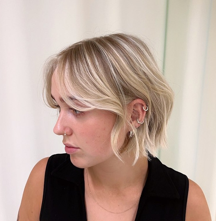 Neck-Length Flicked Bob