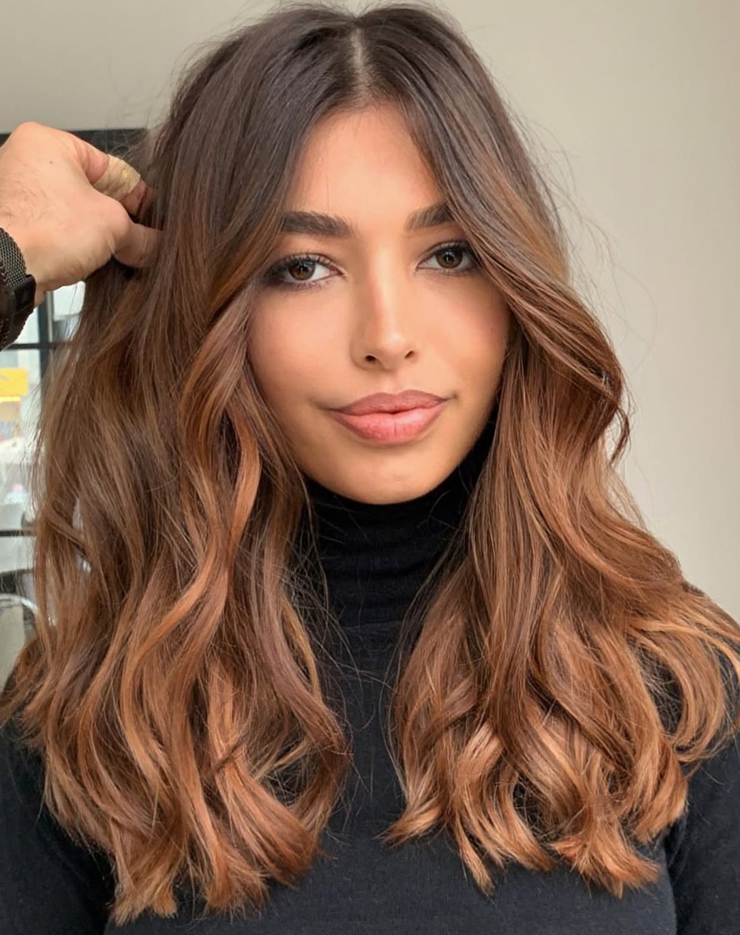 Cinnamon Brunette Balayage Hair
