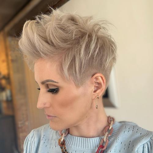 Spiked Up Undercut Pompadour Hairstyle