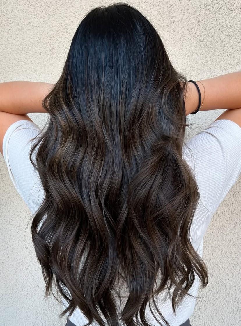 Brown Hair with Shadow Roots