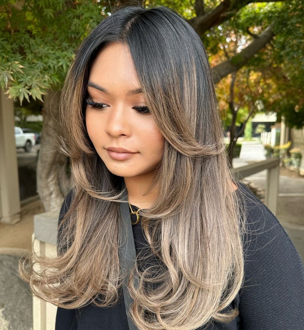 Light Brown Hair with Butterfly Layers