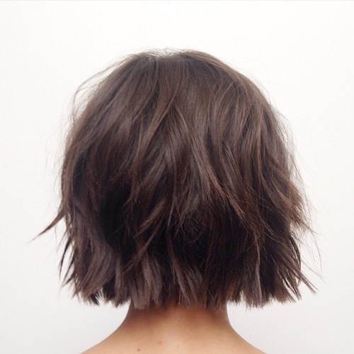 Short Choppy Brown Bob For Fine Hair