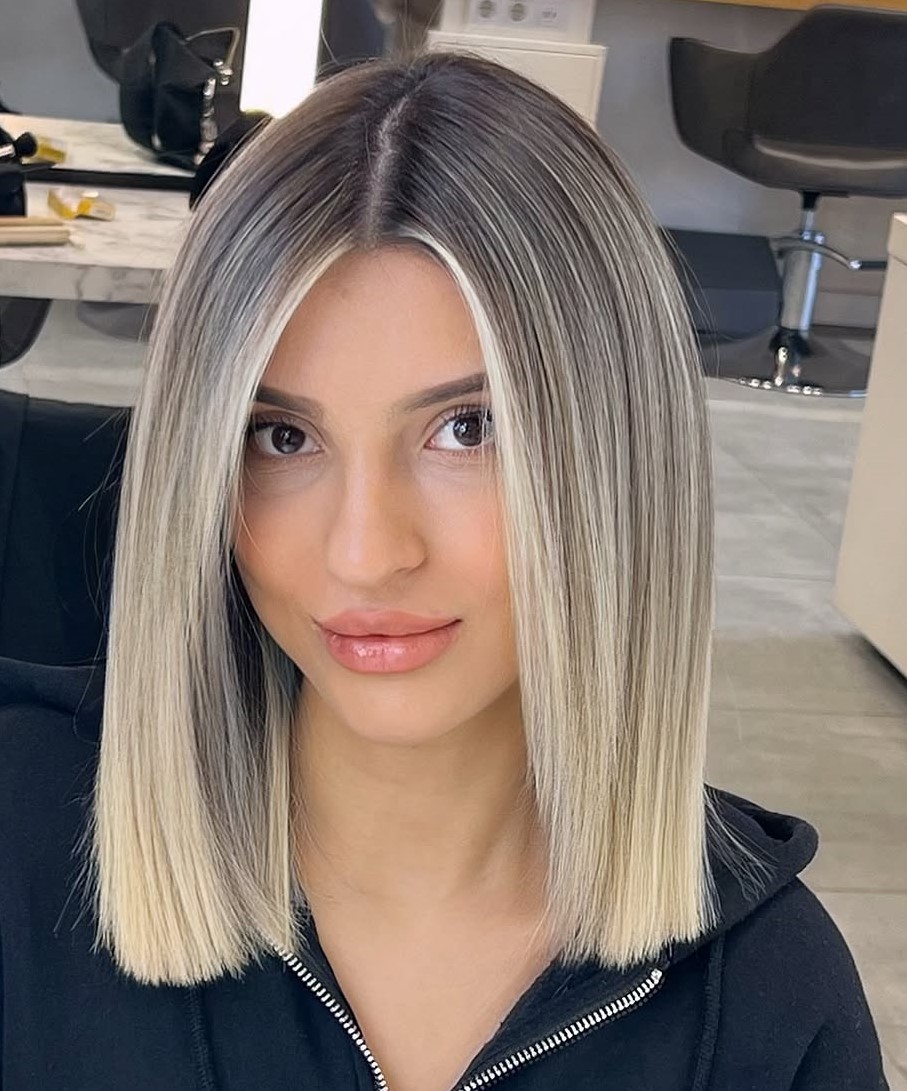 Modern Metallic Silver Bob