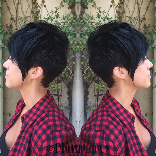 Pixie with Long Bangs