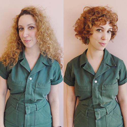 Long-to-Short Curly Cut Makeover