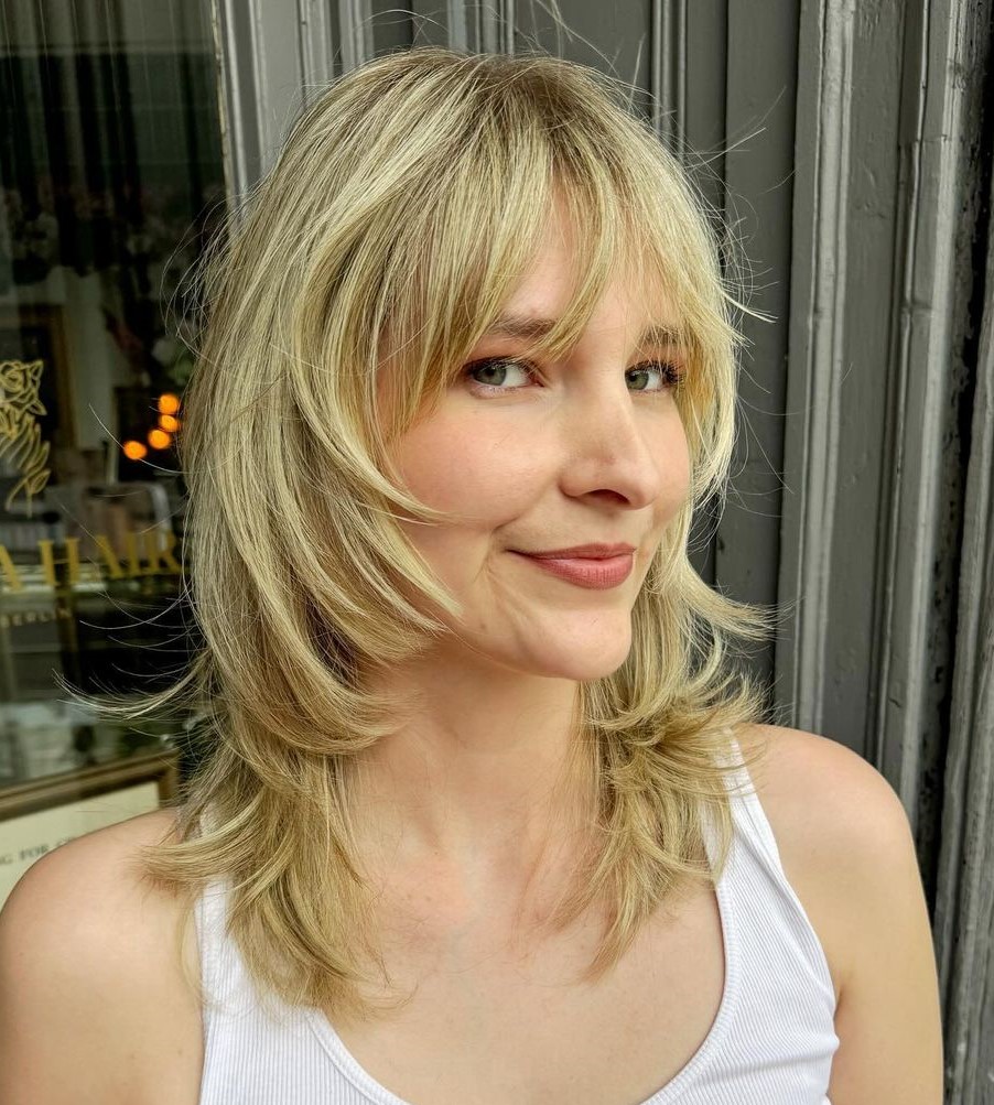 Layered Wolf Cut Medium Hair