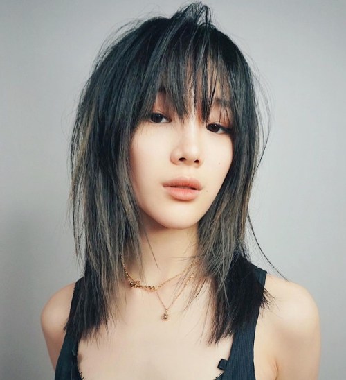 Medium Wolf Haircut for Straight Hair