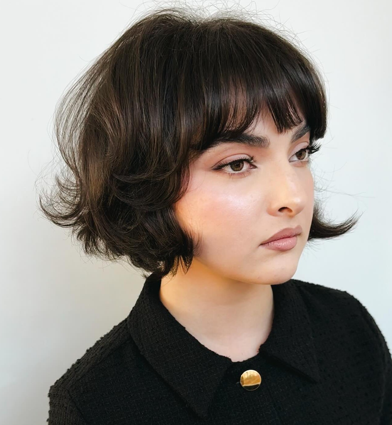 Short Wavy Flip Bob