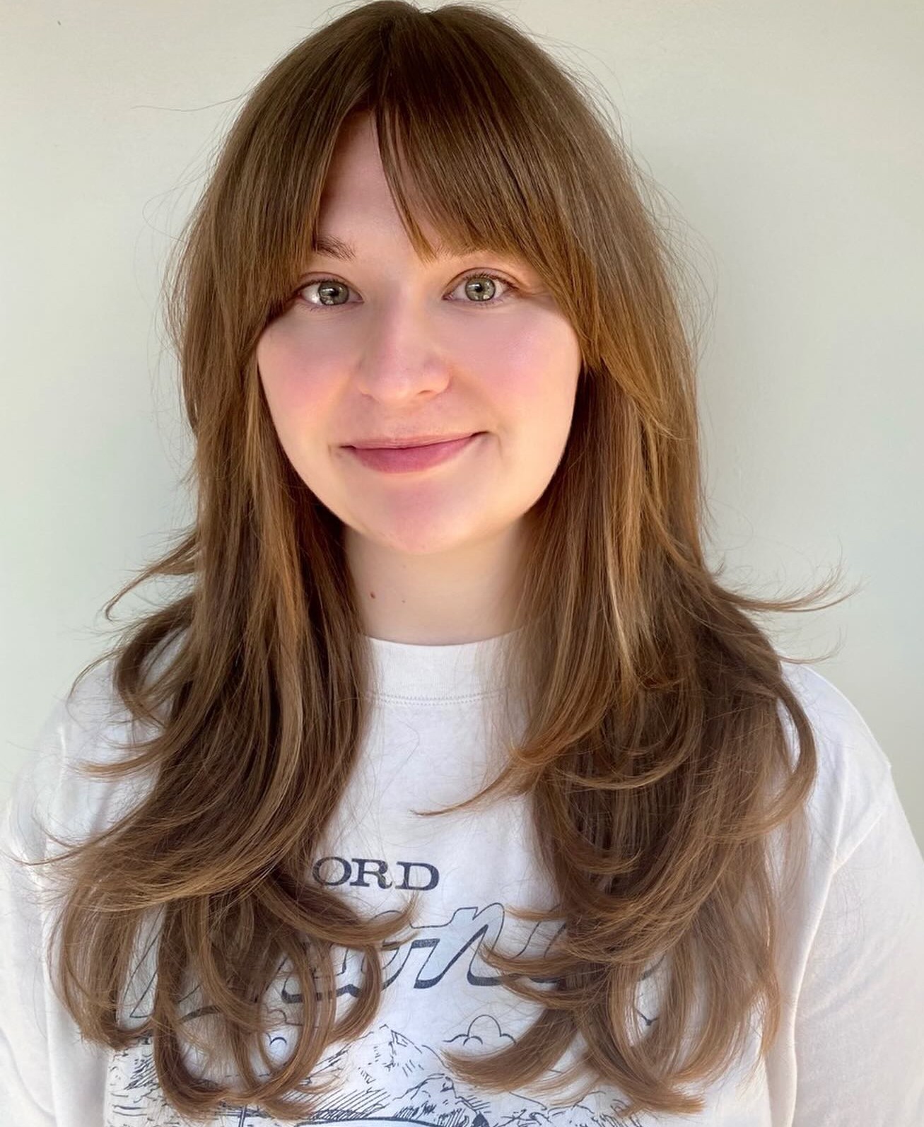 Straight Styled Curtain Bangs