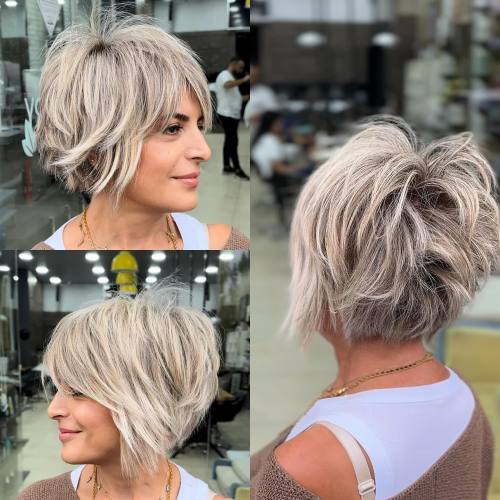 Short in the Back Choppy Bob