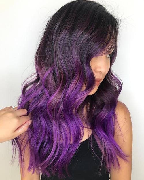 Pink And Violet Balayage