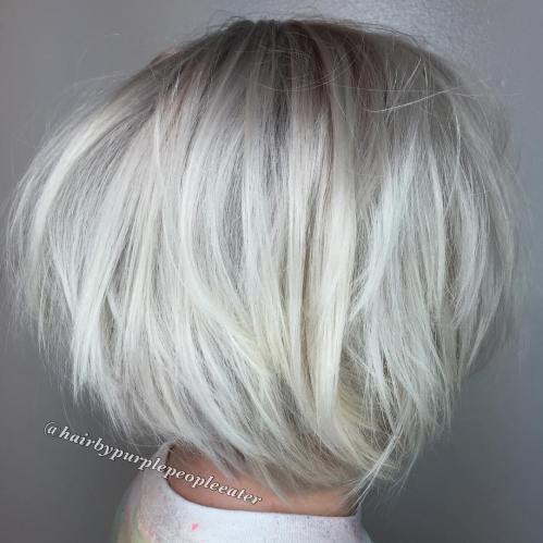 Platinum Blonde Chopped Bob