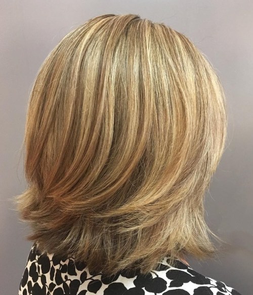 Dark Blonde Layered Bob