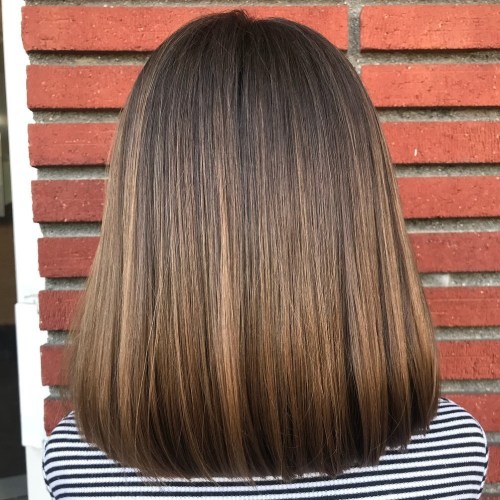 Medium Brown Balayage Hairstyle For Girls